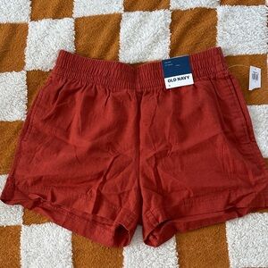 Old Navy Women's High Waist Rust Shorts